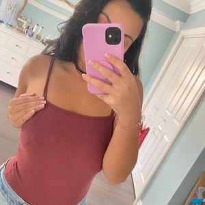 Urban outfitters burgundy maroon tank top body suit 🏹
